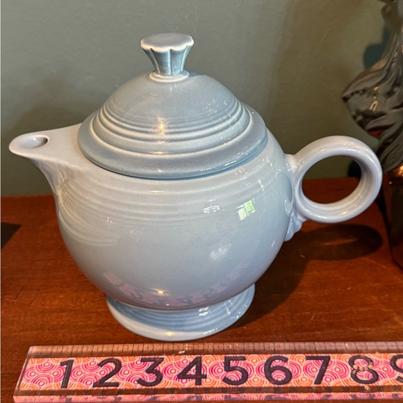 Vintage Retired Periwinkle Fiesta Ware Homer Laughlin Teapot - Picture 7 of 9